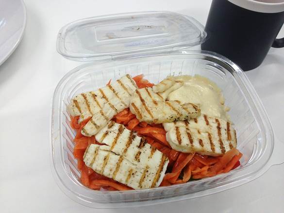 Halloumi, Salad, Takeaway, Carrot, Cheese, Onion