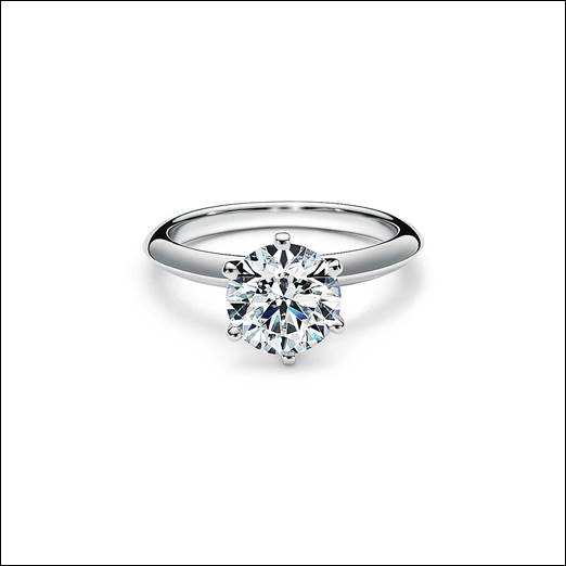 Tiffany® Setting 鉑金訂婚戒指