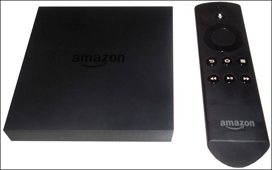 Amazon Fire TV with remote.JPG