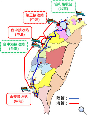 接收站位置圖